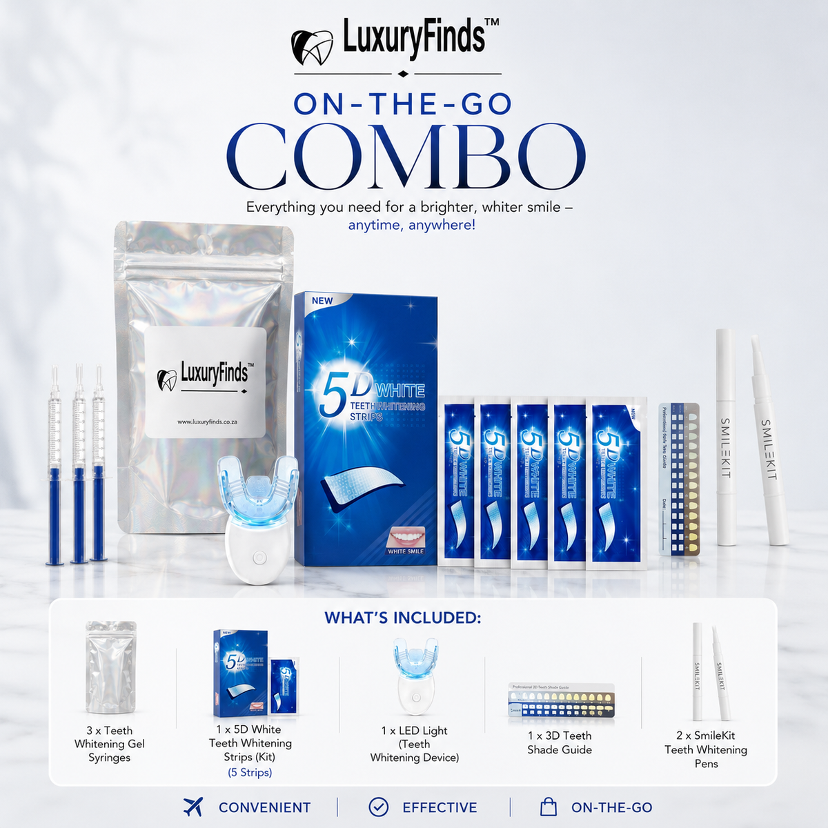 LuxuryFinds™ On-The-Go Whitening Combo